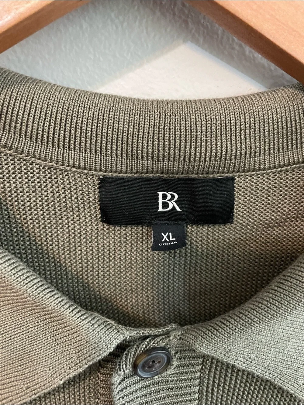 Banana Republic Olive Green Striped Button-Up Cardigan